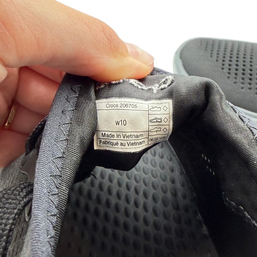 Crocs NEW Women LiteRide 360 Pacer Black Lace Up Breathable Waterproof Sneakers - Picture 9 of 9